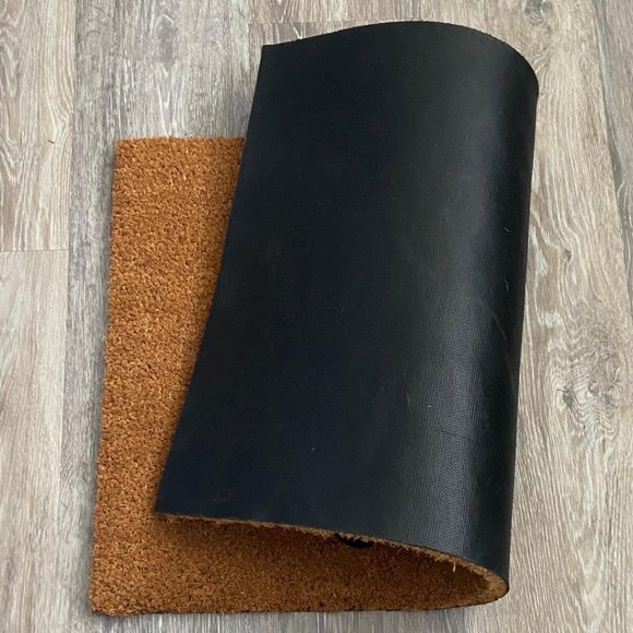 Coir Doormat with "Gobble till you Wobble" printed on it - Picture 2 of 2